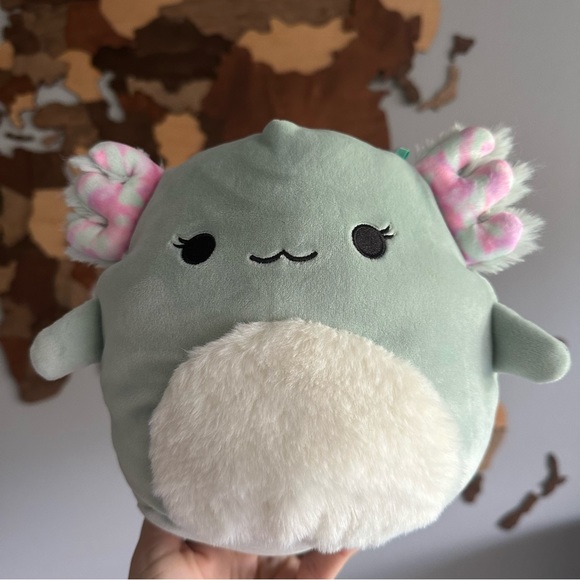 SQUISHMALLOWS “Chaseman” Axolotl 11” Sage Green Plush - Picture 1 of 8